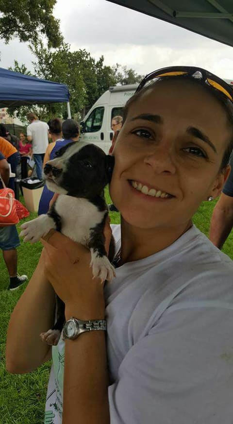 Puppy cuddles between lessons